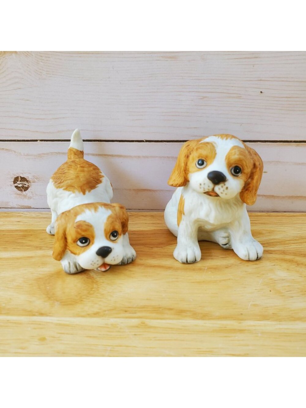 VTG Homco Cocker Spaniel Puppy Figurines Dog Collectibles Model Number #1407